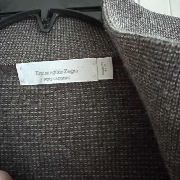 Ermenegildo Zegna Charcoal Zip-Up Sweater - Picture 2 of 6